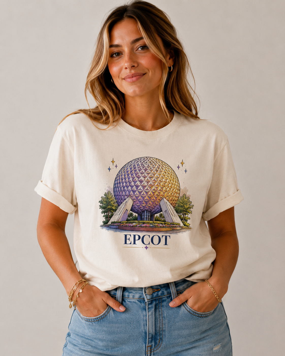 Women's Epcot Flower & Garden T-Shirt - Sand