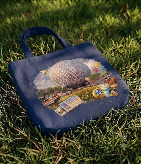 Epcot Coloured Tote Bag Navy