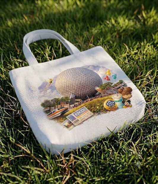 Epcot Coloured Tote Bag White