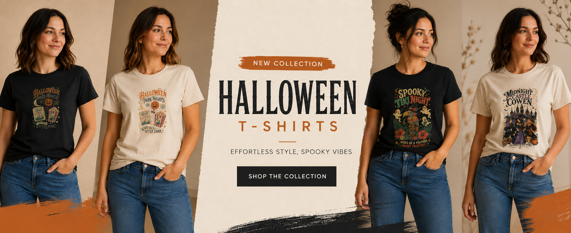 Halloween t-shirt collection - new Halloween t-shirts, effortless style, spooky vibes