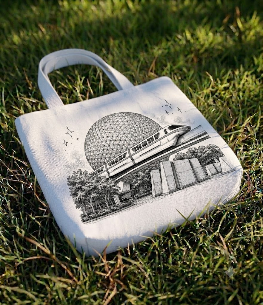 Retro Epcot Tote Bag - White