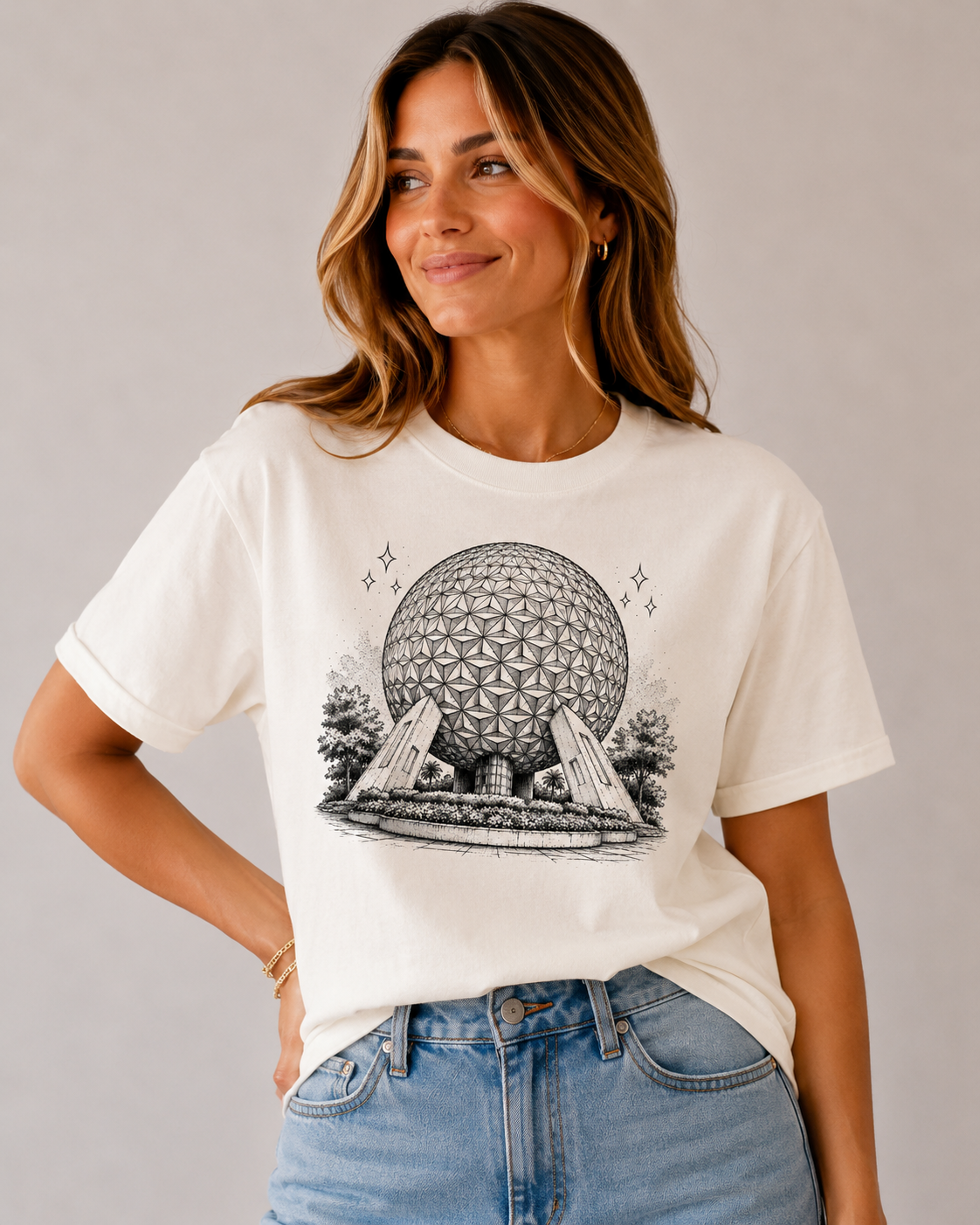 Women's Epcot Figment T-Shirt - Sand